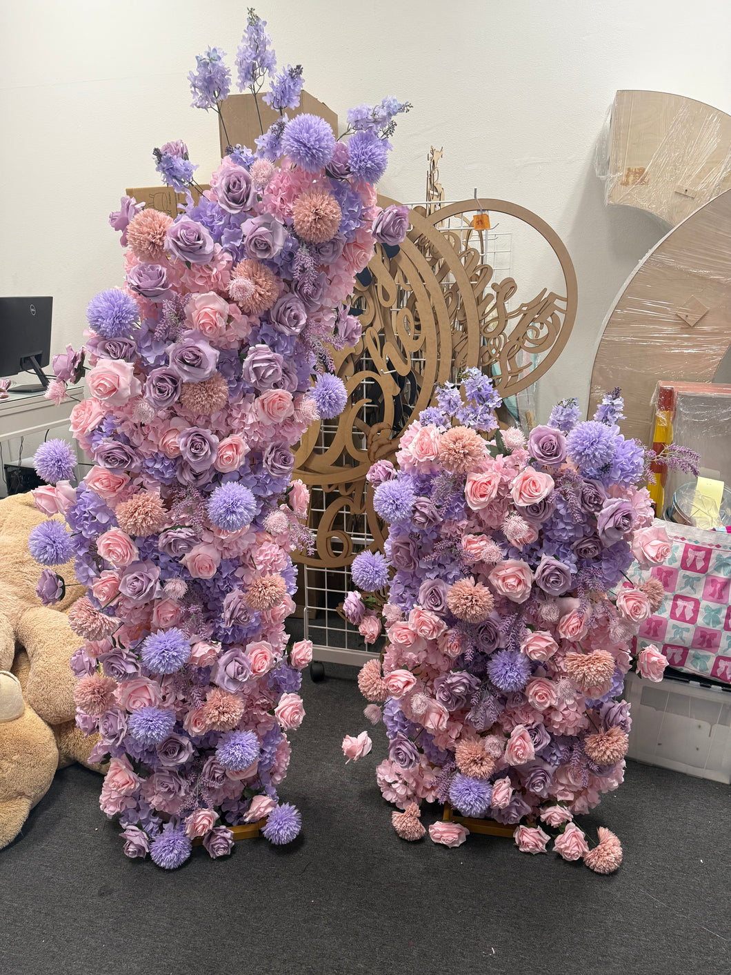 Pink & Lilac Flower Stands