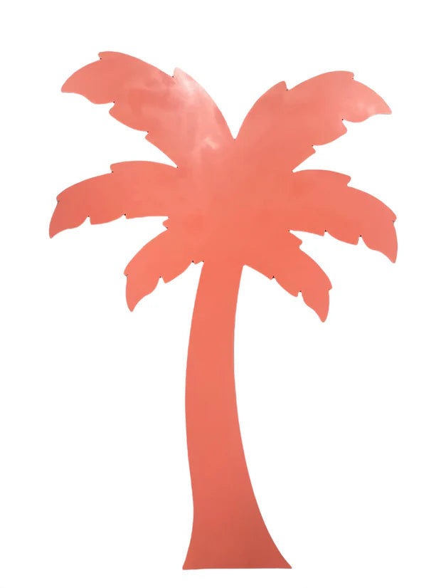 Orange Wood Cut Out Palm Tree