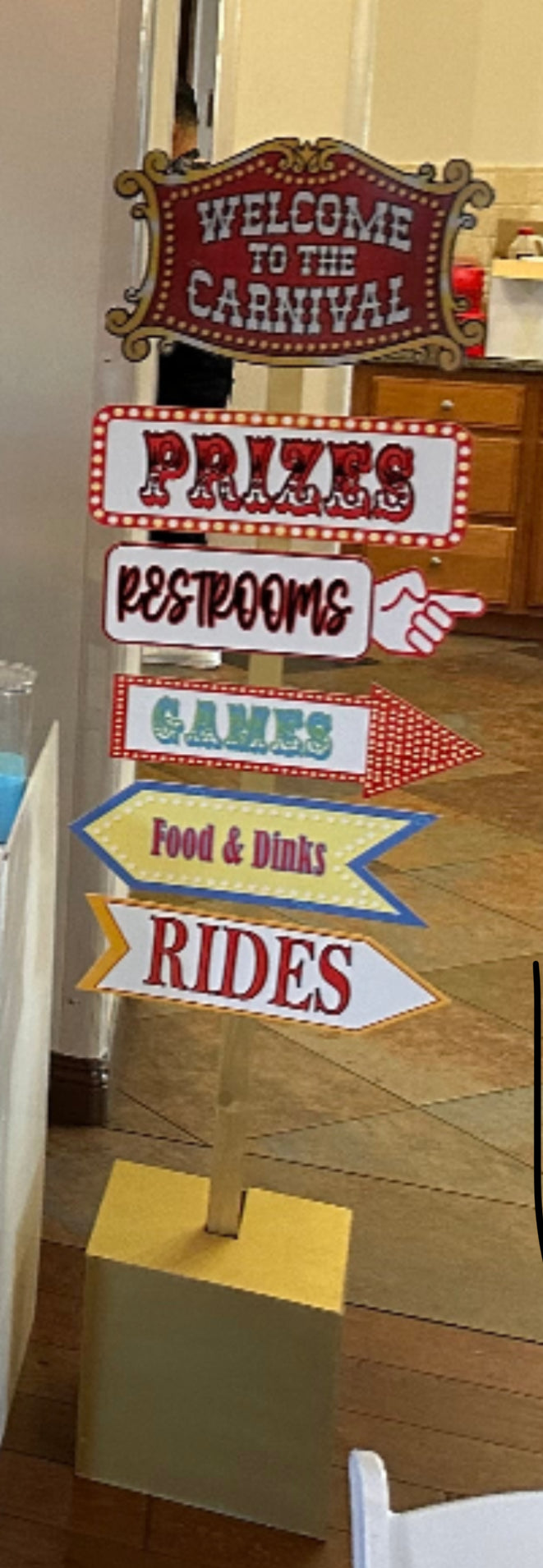 Red Carnival Welcome Sign