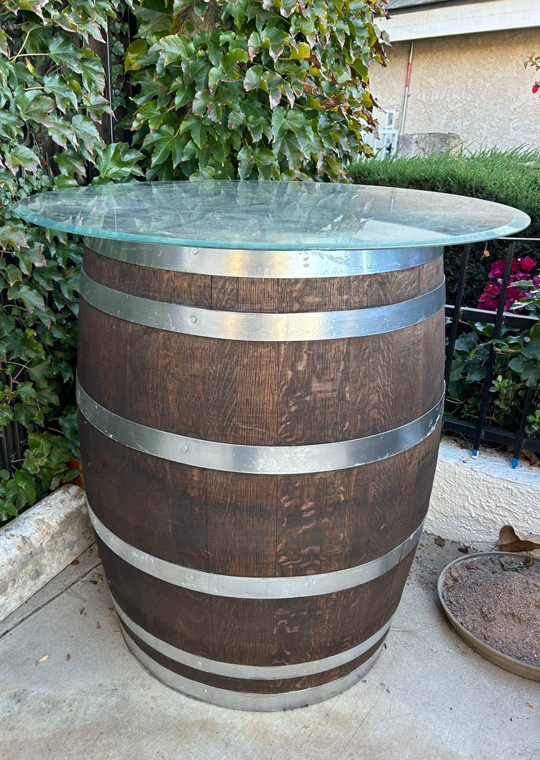 Rustic Barrel Table