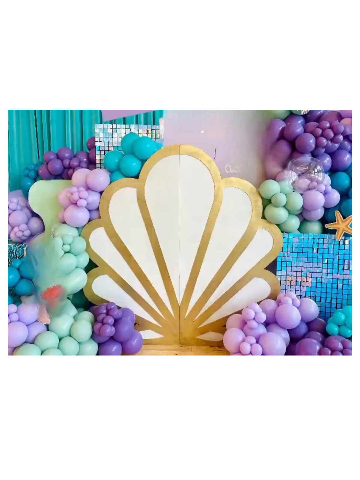 Shell Stand Backdrop Shell Backdrop – CandyCoutureEvents&Rentals